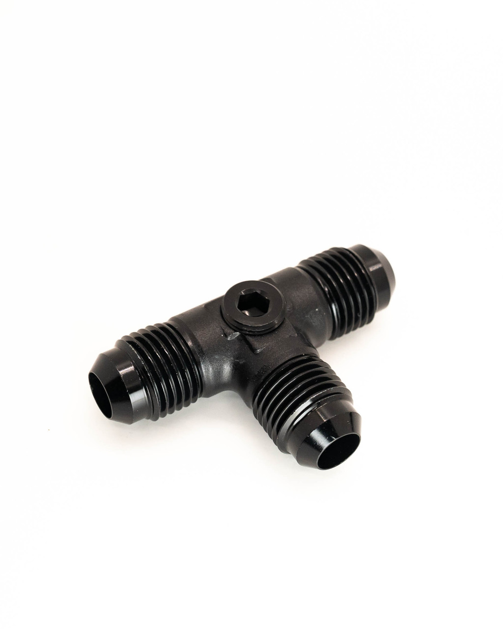 FlTE18P Flare Tee with 1/8 Port -6AN