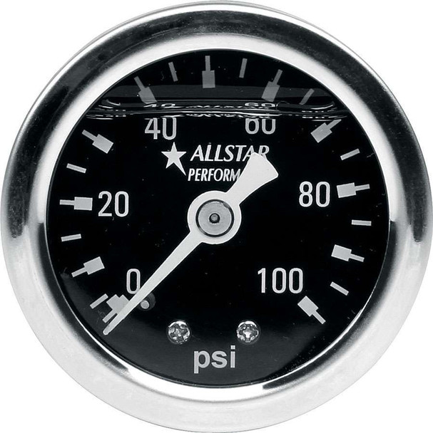 MFPG0100PSILF Mini Fuel Pressure Gauge 0-100 PSI - Liquid Filled