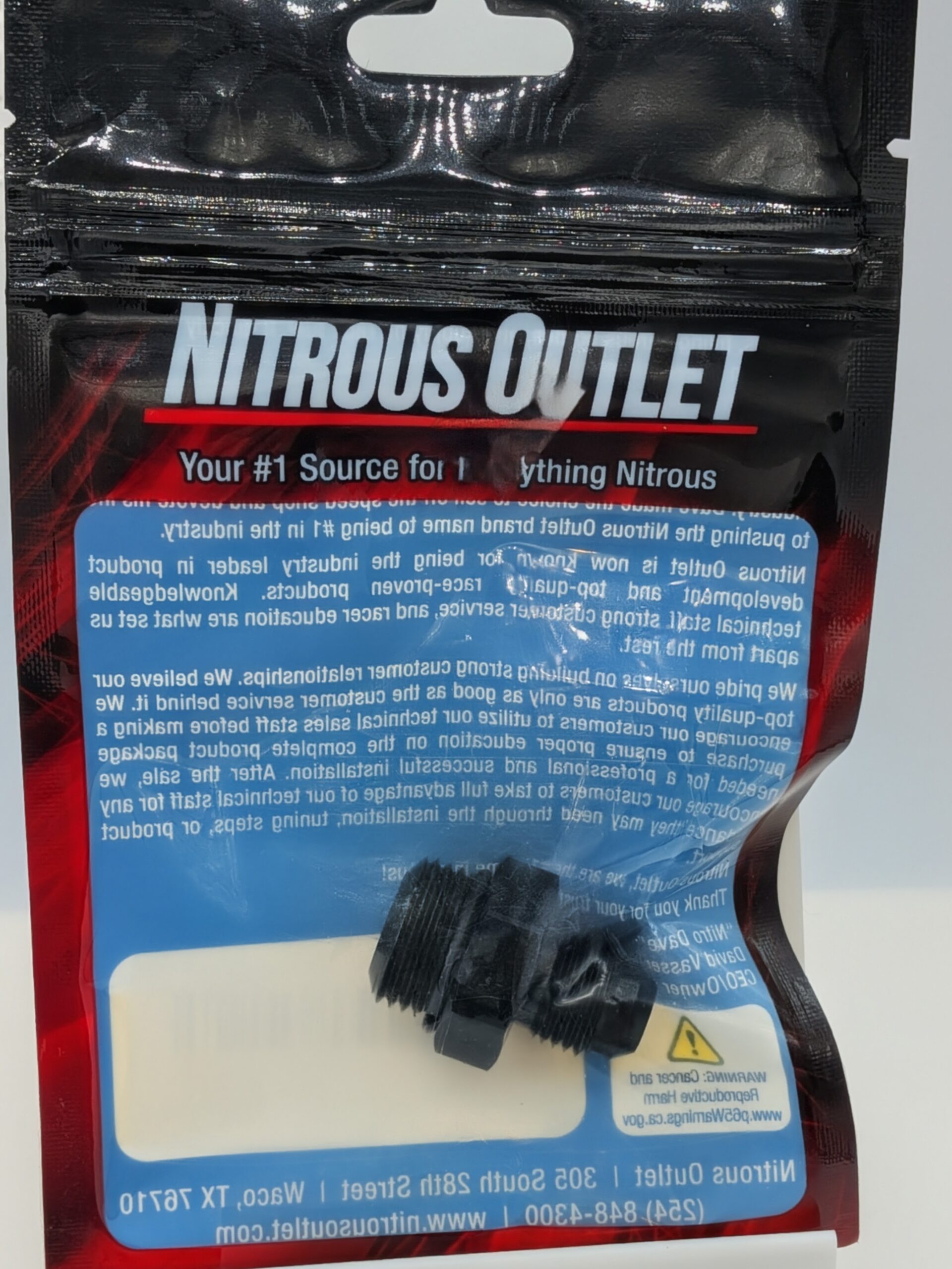 6AN NO Ebay-3 Nitrous Outlet 6AN Bottle Nipple (P/N 00-34011)
