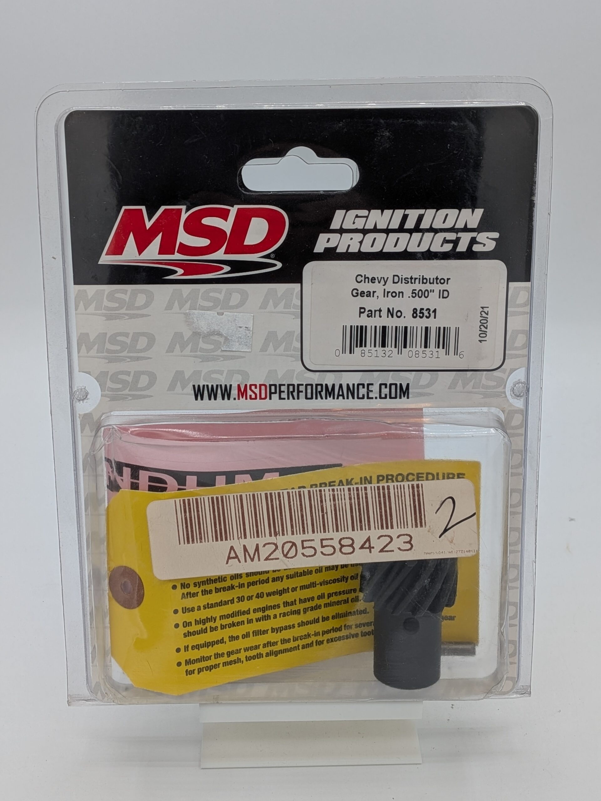MSD Gear Ebay-1 MSD Iron Distributor Gear .500" (P/N 8531)