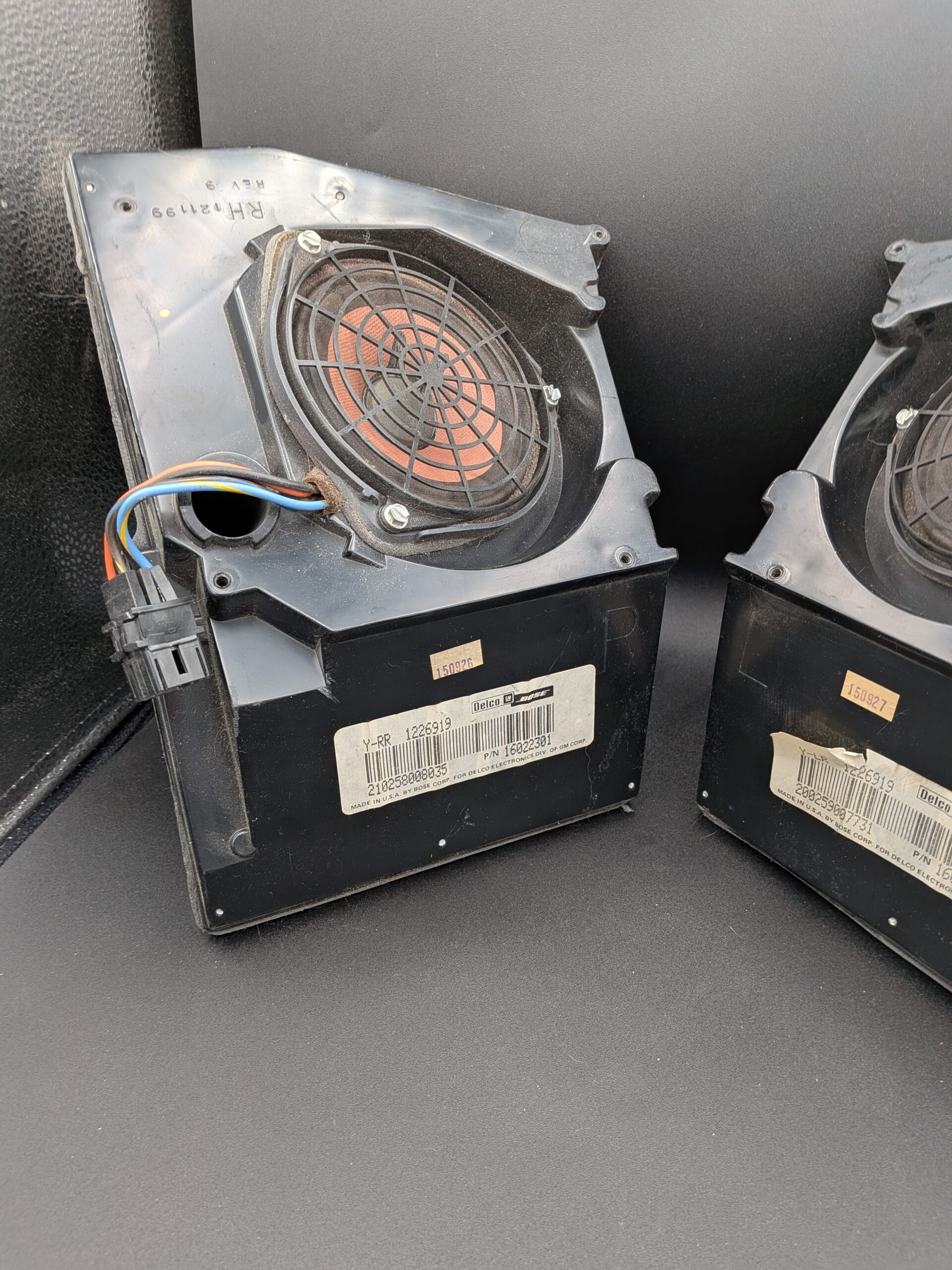 PXL_20251209_213801686 Factory Correct Front and Rear Speakers (GM P/N 16022281 & 16022301)