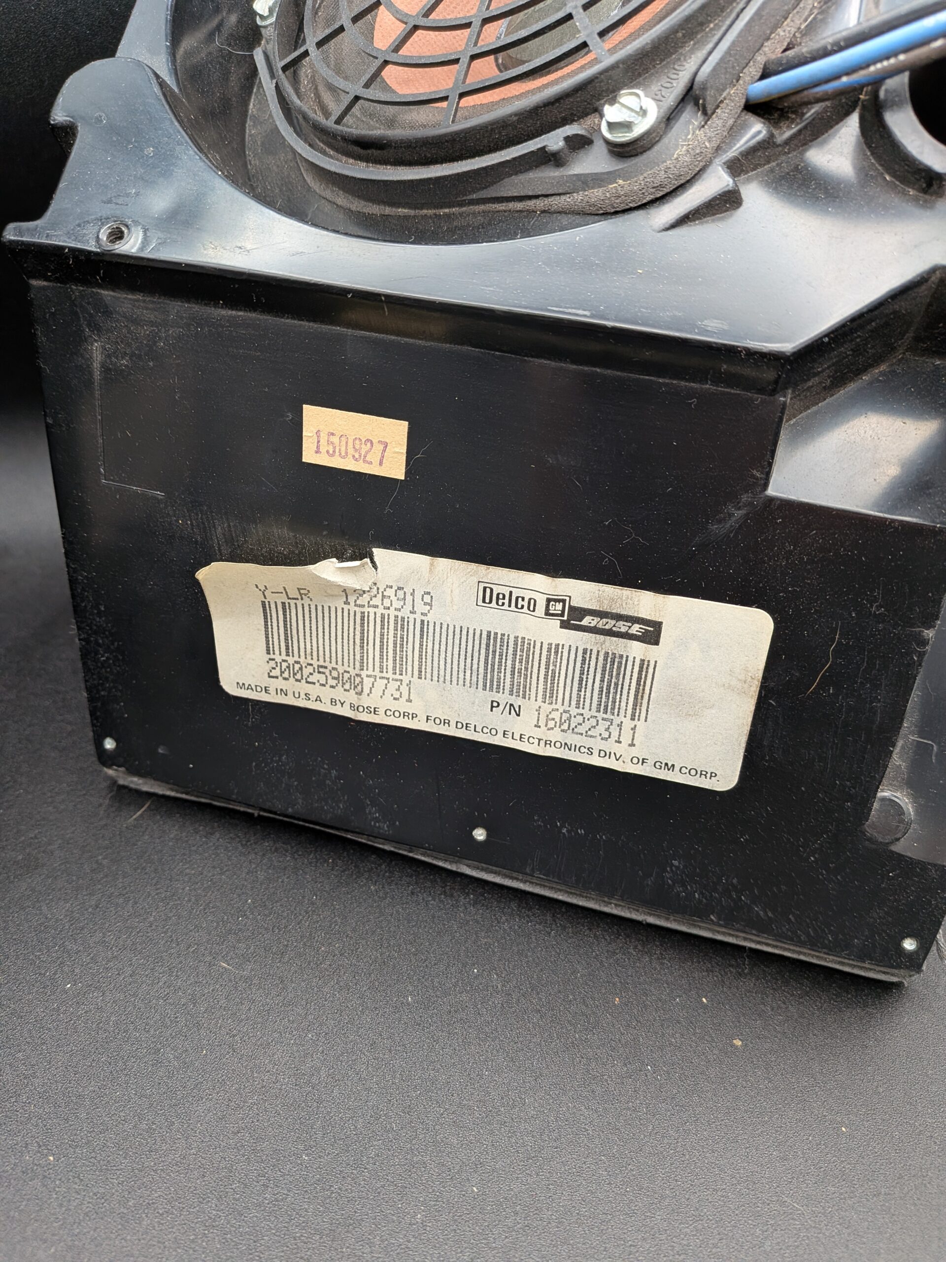 PXL_20251209_213816459 Factory Correct Front and Rear Speakers (GM P/N 16022281 & 16022301)