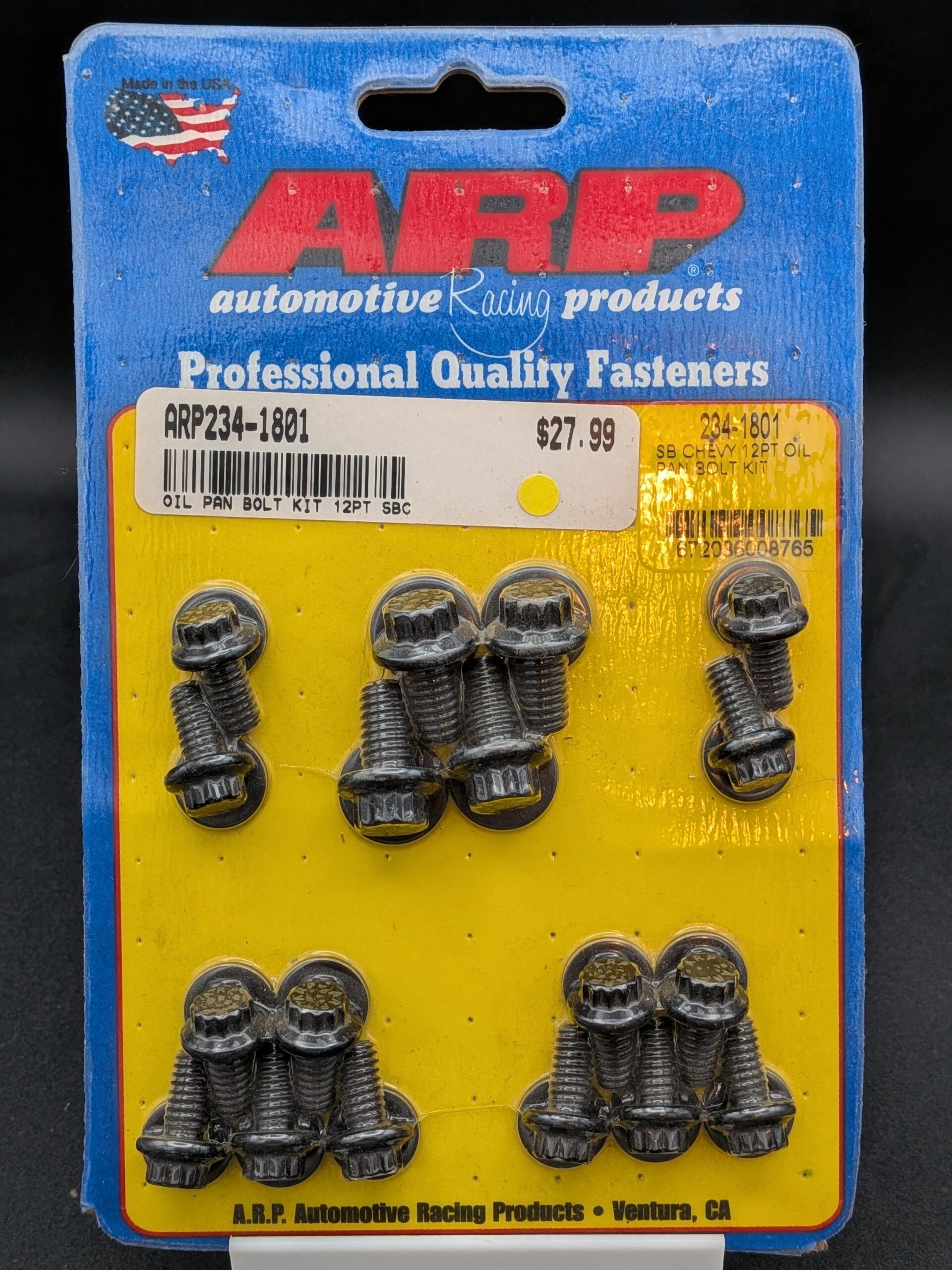 PXL_20251210_182412707.PORTRAIT.ORIGINAL ARP Oil Pan Bolt Kit for SBC P/N 234-1801