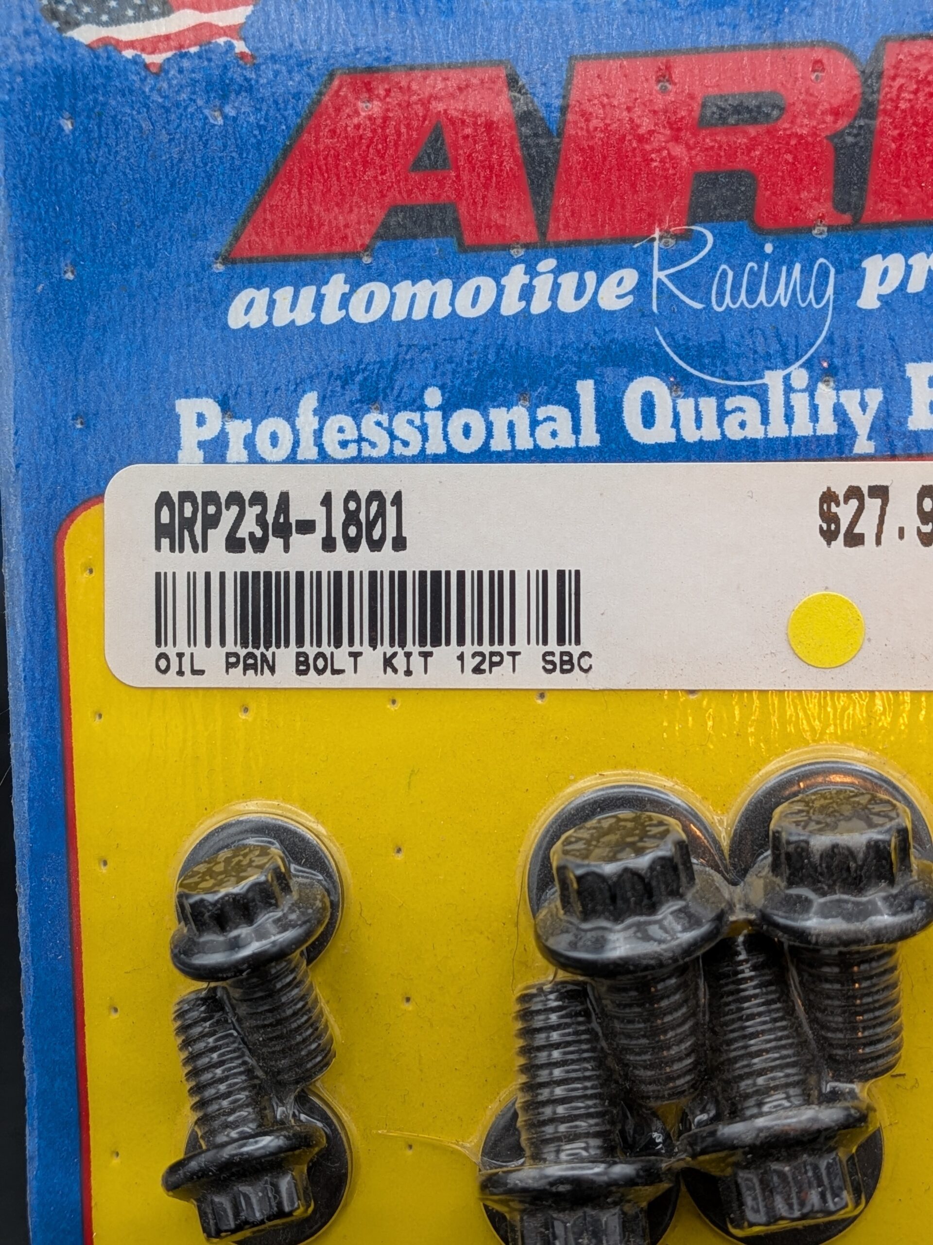 PXL_20251210_182423436.PORTRAIT.ORIGINAL ARP Oil Pan Bolt Kit for SBC P/N 234-1801