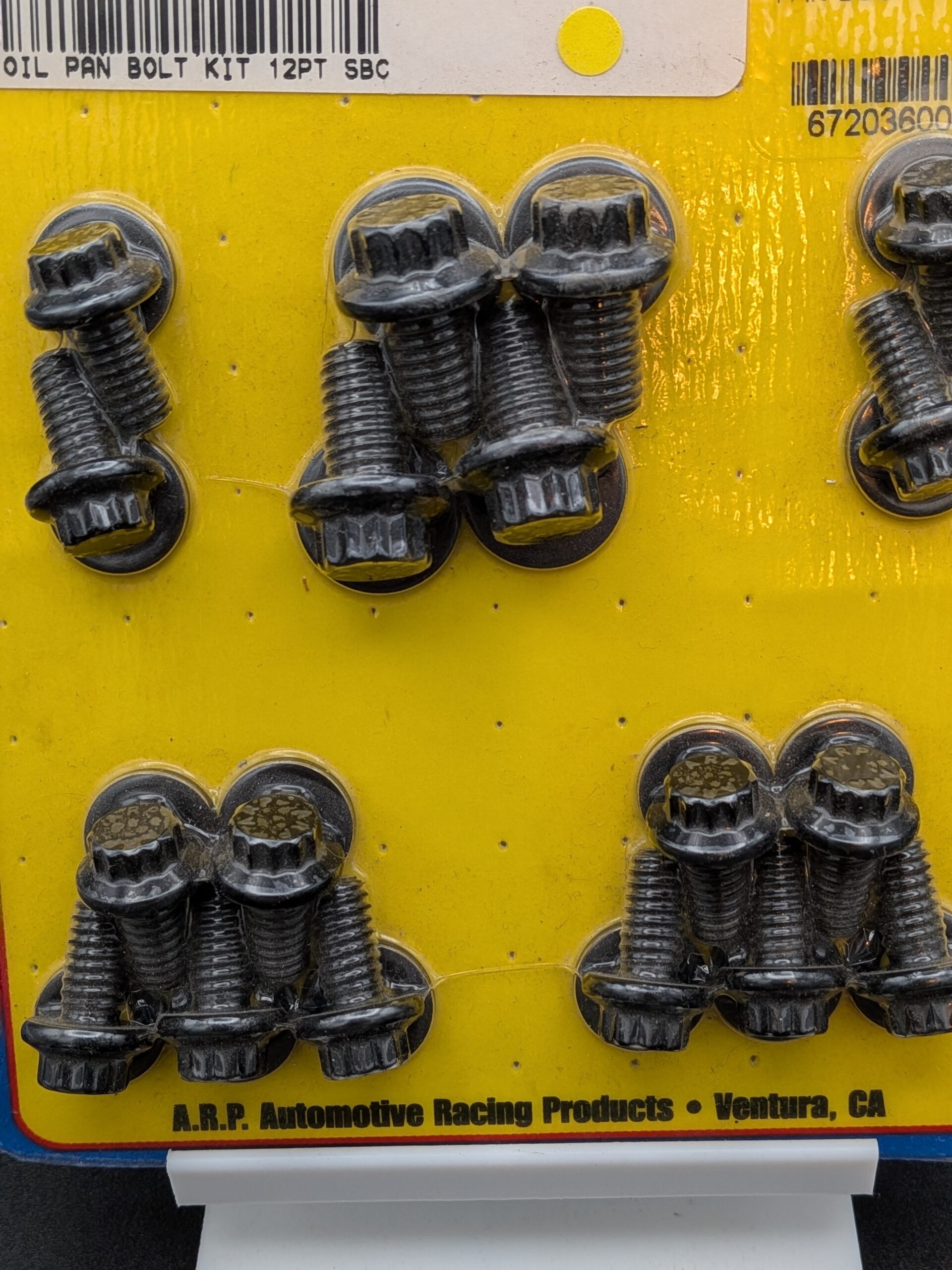 PXL_20251210_182429369.PORTRAIT.ORIGINAL ARP Oil Pan Bolt Kit for SBC P/N 234-1801