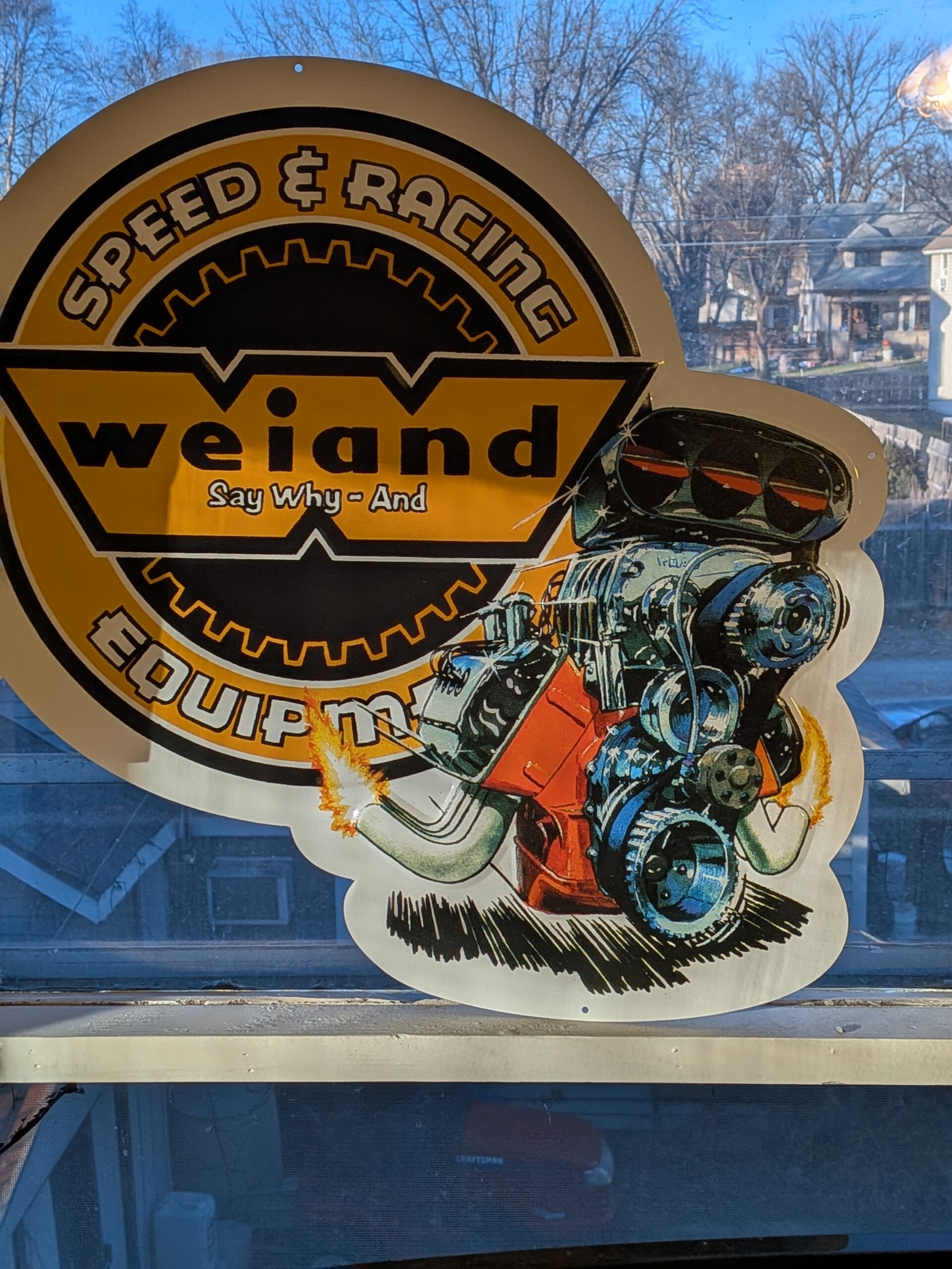 PXL_20251210_221345430 Weiand Metal Sign (P/N 10001WND)